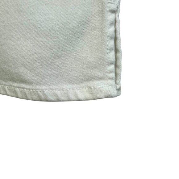 Chico’s So Slimming Girlfriend Slim Leg Ankle Jean Embroidered Floral White 10R - Picture 8 of 13